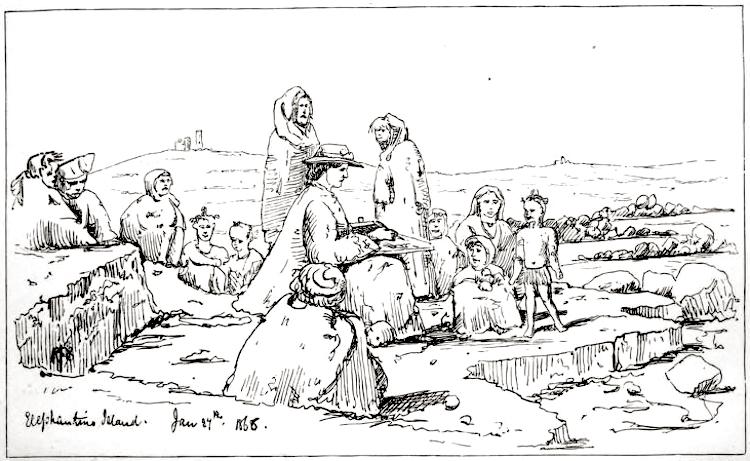 Marianne North sketching