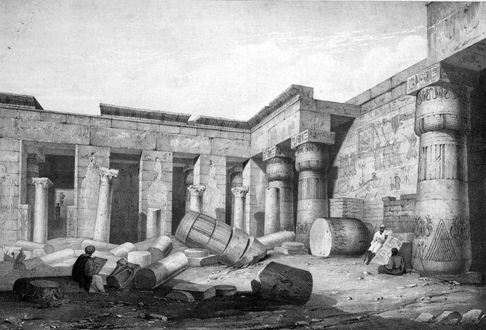 Part of the Interior of the Temple at Medina Habou