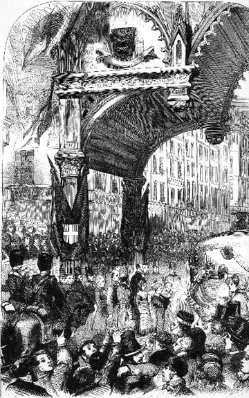 The Lord Mayor's Show. -- Triumphal Arch in Cornhill