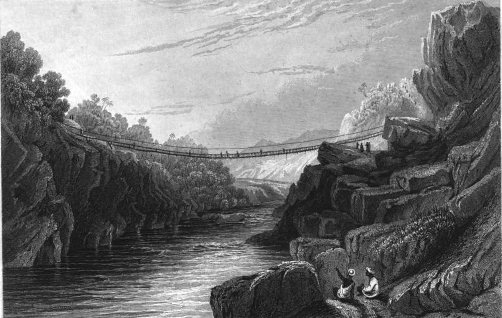 Grass Rope Bridge at Teree, — Gurwall
