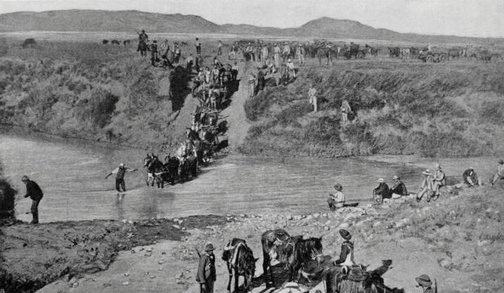 A Commando bound for Colenso crossing the Klip River