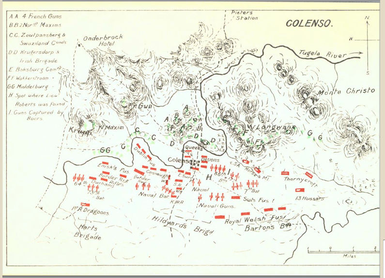 Map of Colenso and Ladysmith