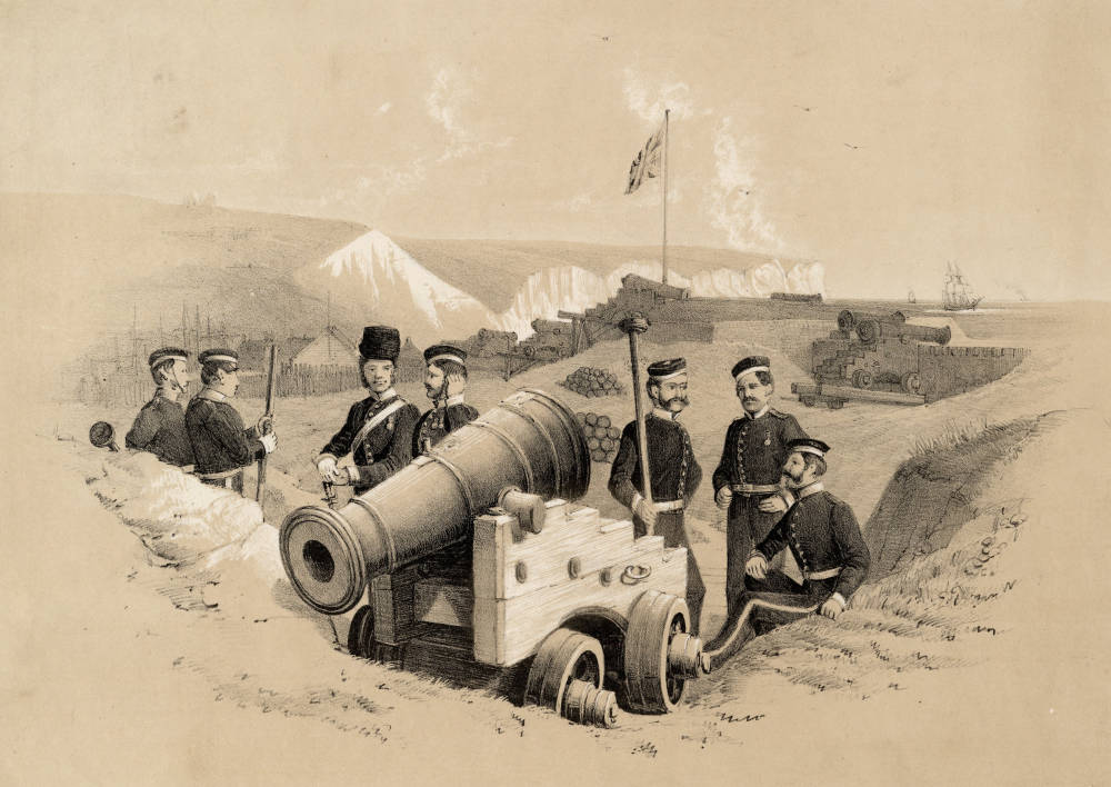 British artillery emplacement