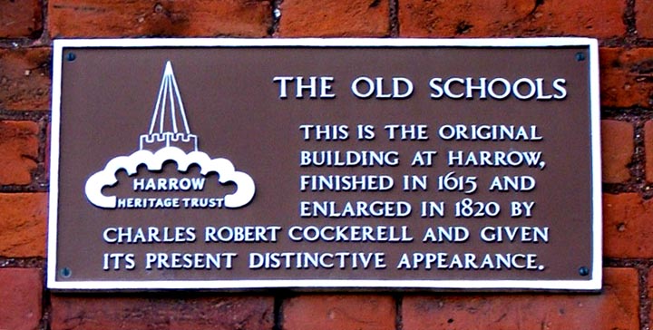 Old Schools Plaque, Harrow