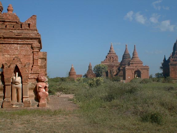 A Restored Brick Stupa near Nyaung U Nyaung (or Nyaung Oo)
