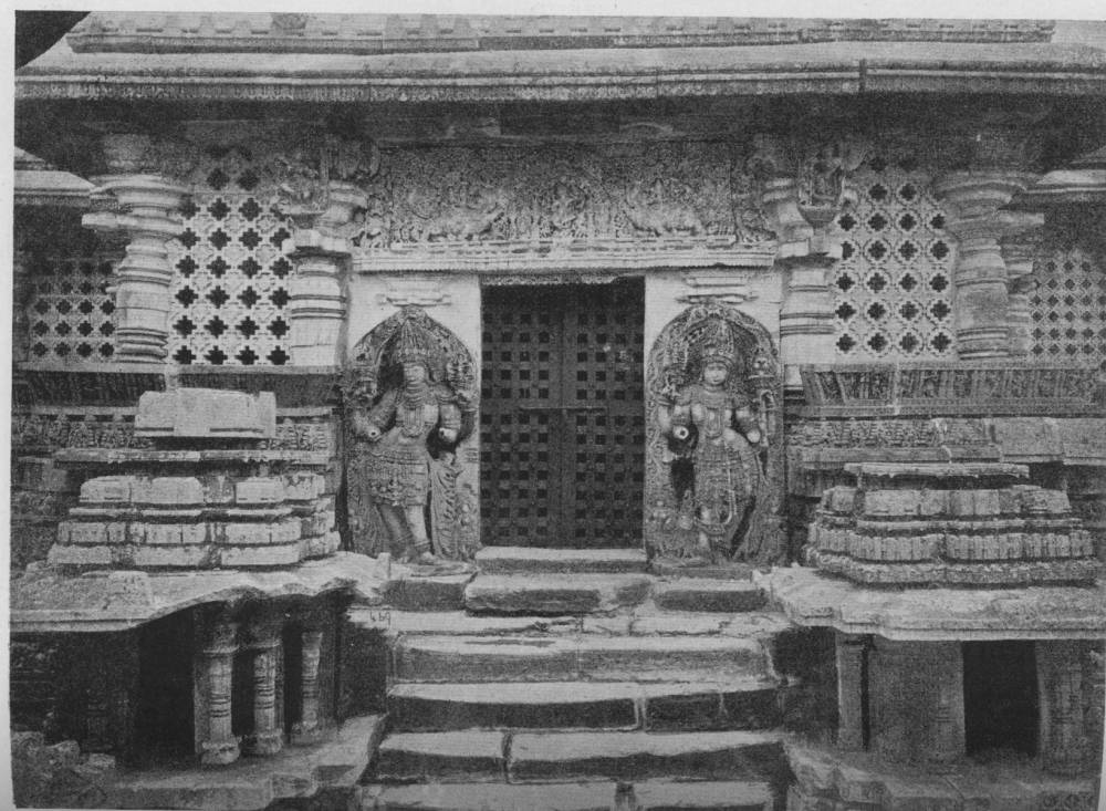 Hullabid (Province of Mysore). The East Door of the Double Temple