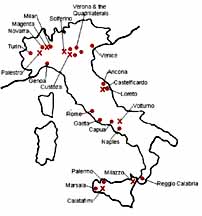 map of  Italy