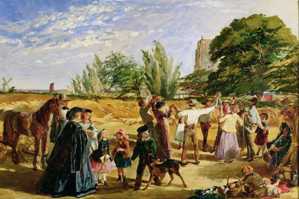 Sketch for Hullo Largess! A Harvest Scene in Norfolk