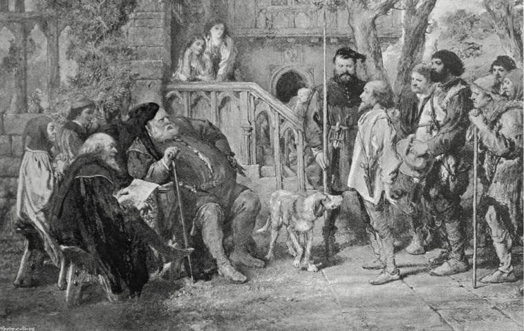 Falstaff reviewing his ragged troops