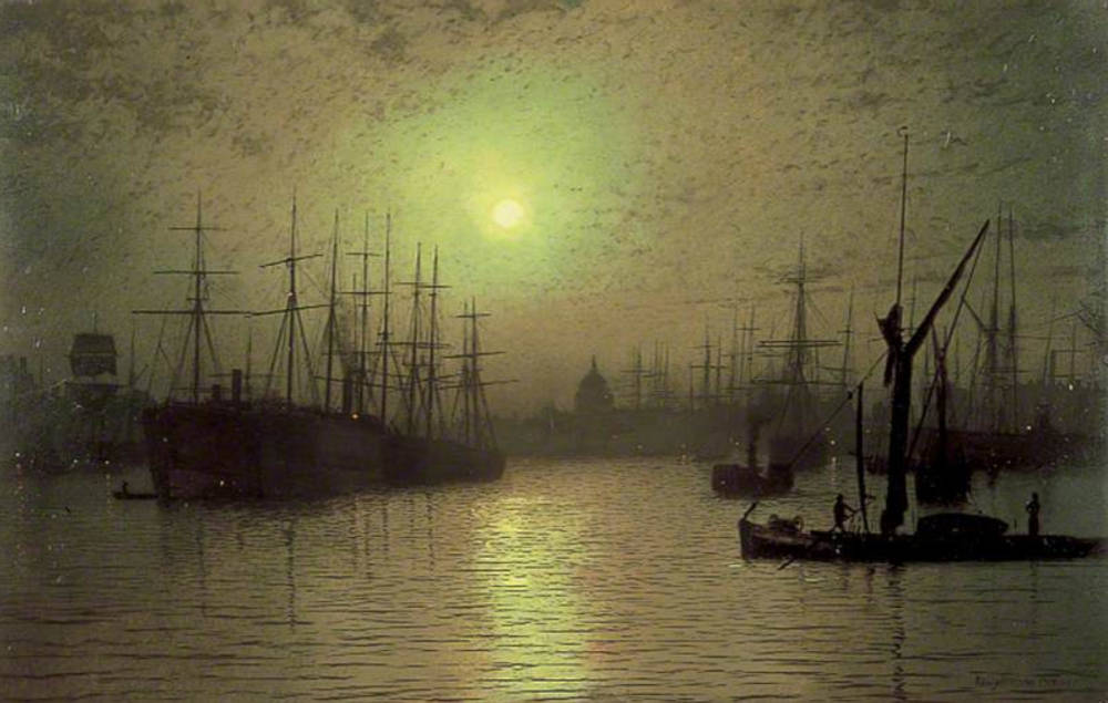 Nightfall down the Thames