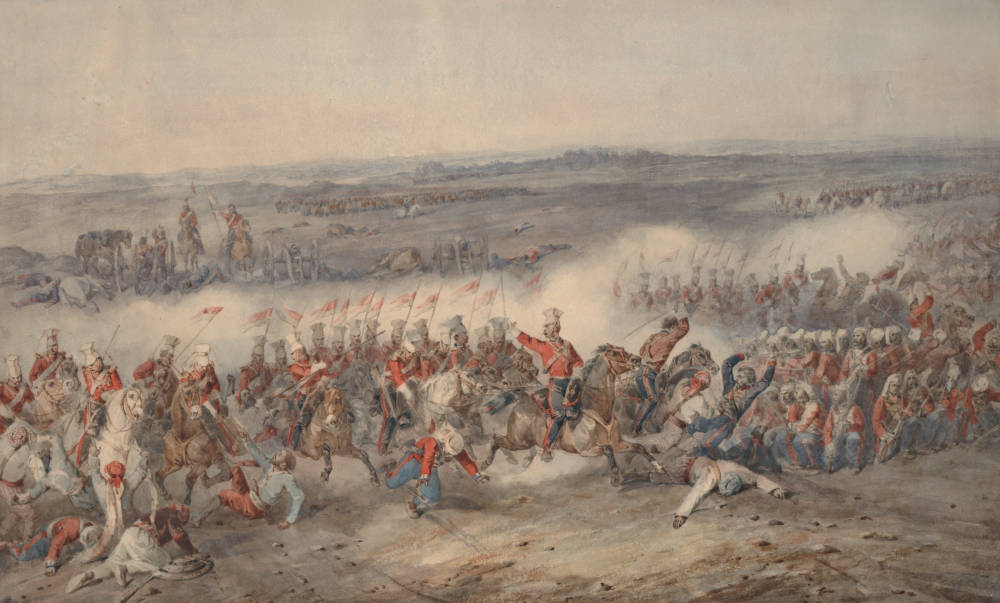 Charge of the 16th the Queen's Lancers at Aliwal, 28th January, 1846