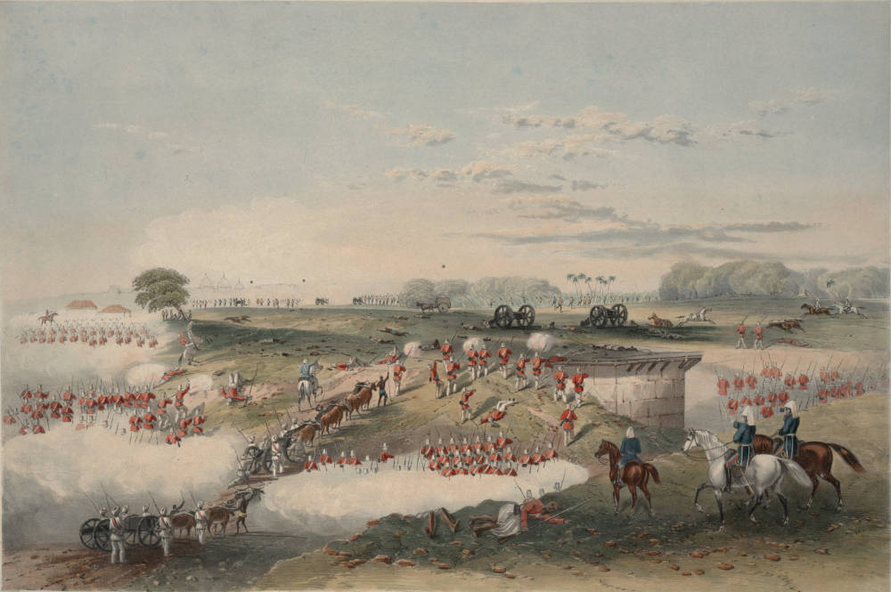Gallant attack of Windham's small force on the Gwalior Contingent; 26th Novr. 1857, at Pandoo Nudee