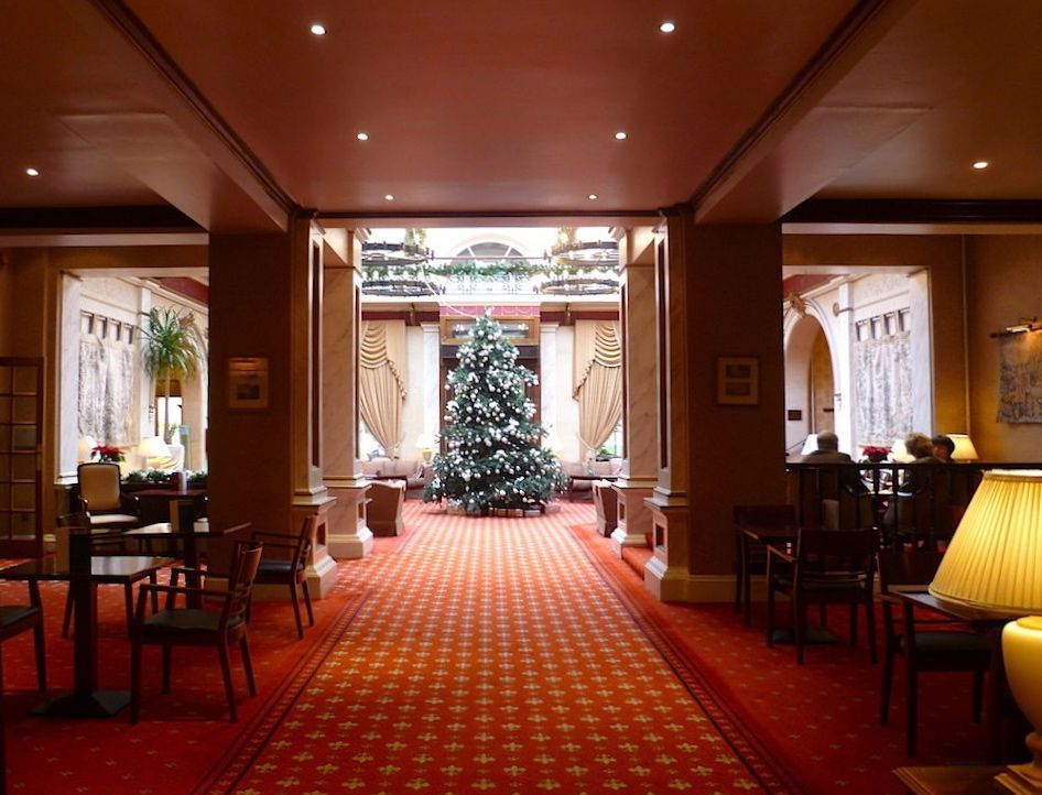 Hotel interior, looking towards the lobby