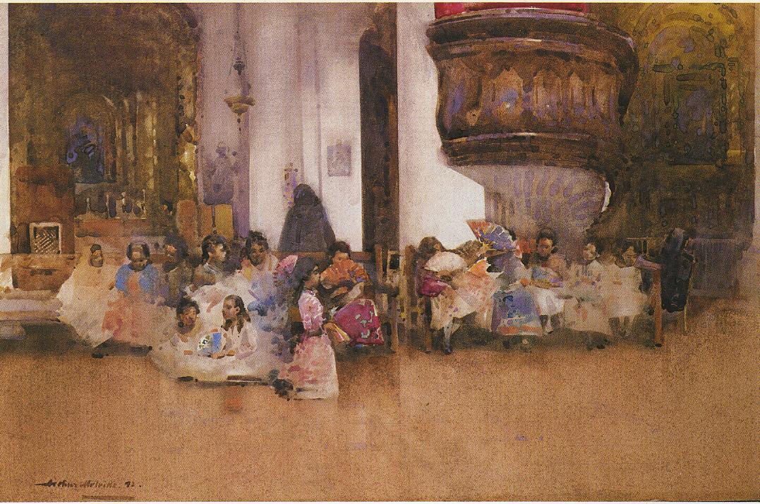 Interior of Seville Cathedral, Vespers