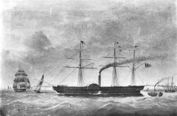 A Transatlantic Paddle Steamer
