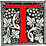 decorated initial T