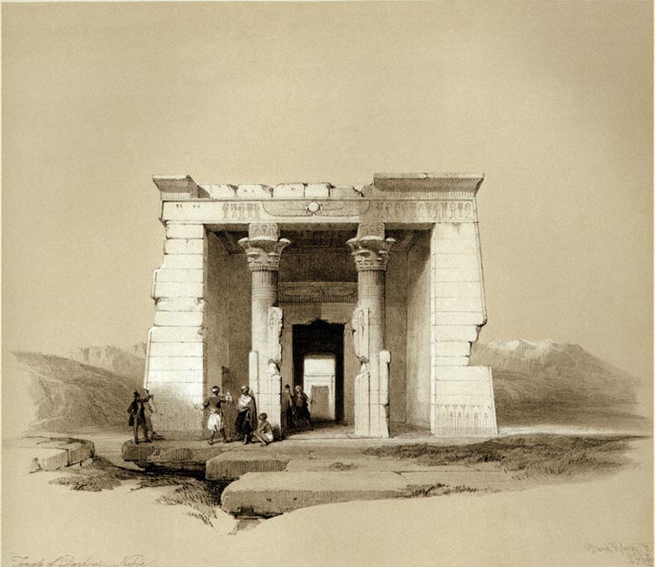 Temple of Dandour, Numbia, by David Roberts, RA 1796-1864