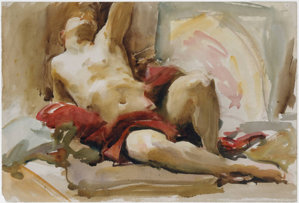 Man with Red Drapery
