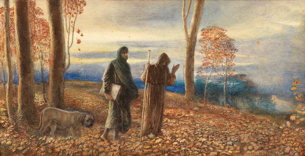 Dante and Virgil in Vallombrosa