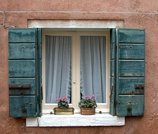 Venetian Window with Flowers