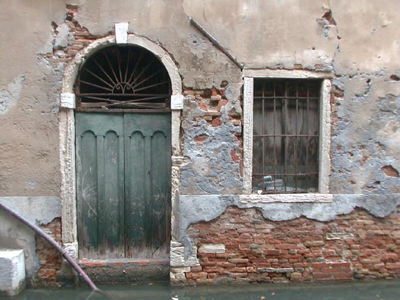 Window and door along a canal