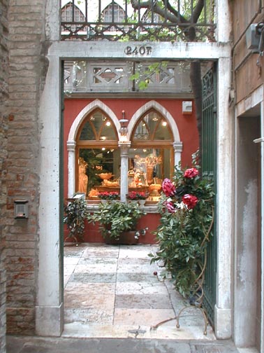 Store in a beautifully restored (or preserved) courtyard