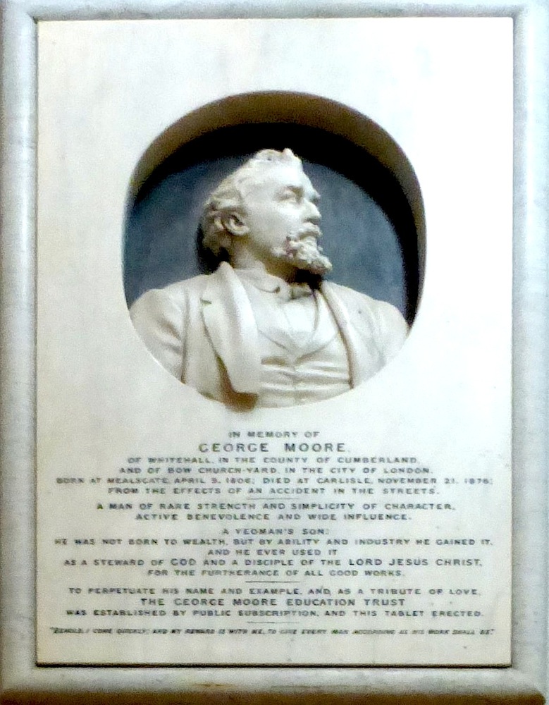 Memorial plaque to George Moore
