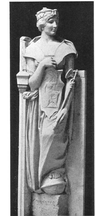 Allegorical figure for a building