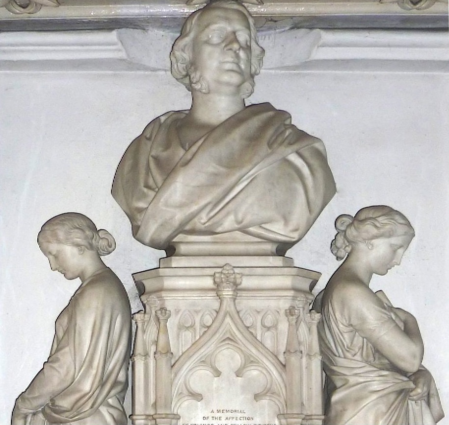 Bust and upper part of memorial