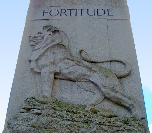 British Lion on Edith Cavell Memorial