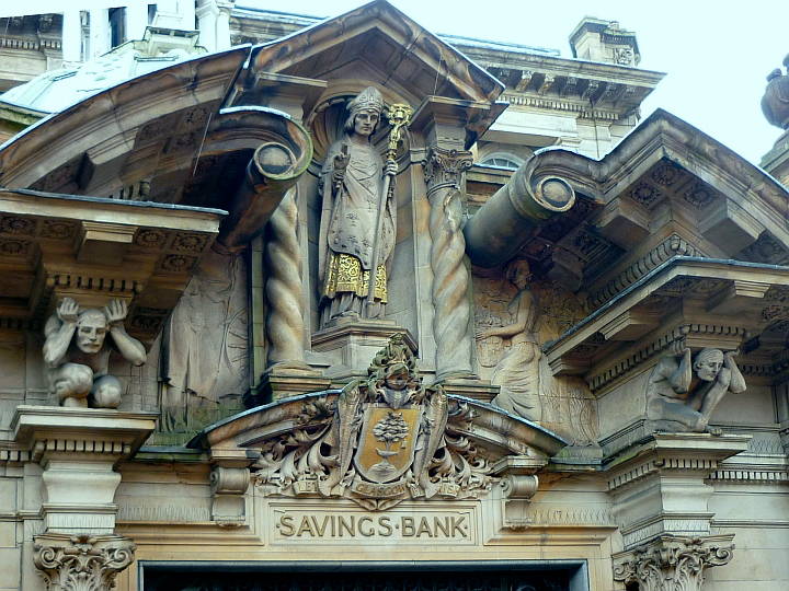 St Mungo, Atlantes and reliefs, Glasgow
