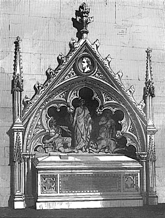 Wood engraving of the Smith monument