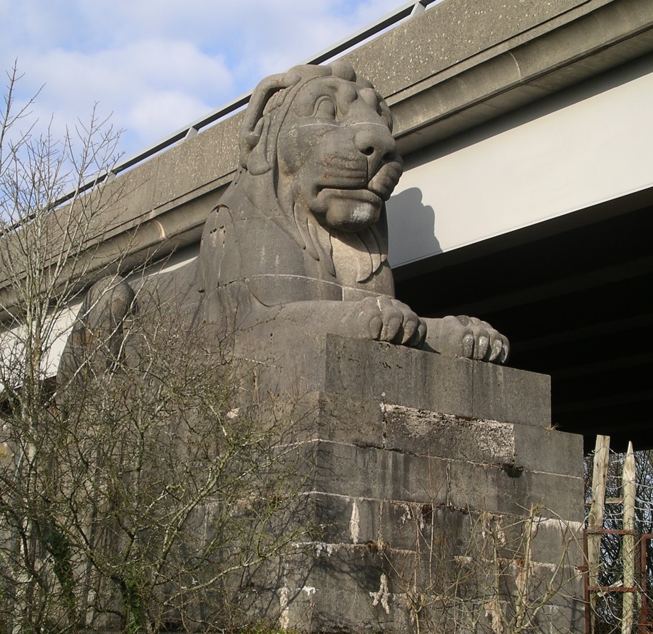 Lion at the Britannia Bridge, Wales
