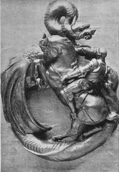Bronze Door Knocker in the form of St. George and the Dragon