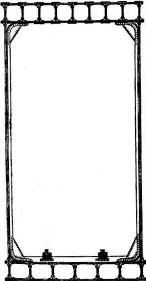 Cross-section of one of the tubes