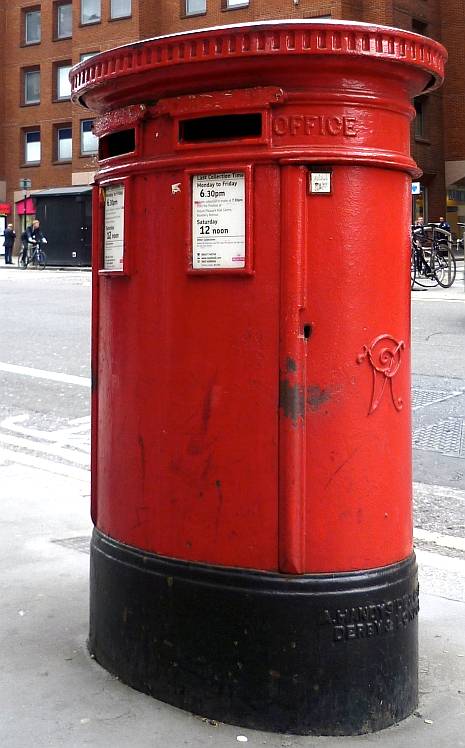 Oval Victorian Postbox with Two Apertures