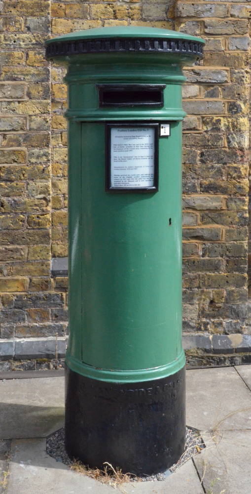 Post Box formerly located in High Leyton Road at the corner of Crawley Road