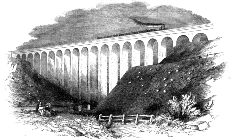 The Folkstone Viaduct on the South Eastern railway
