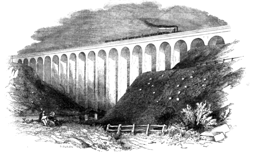 The Folkstone Viaduct on the South Eastern railway
