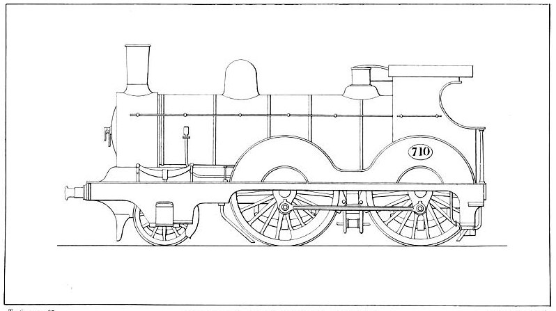 The Great Eastern Railway 710 — a 2-4-0 express passenger engine