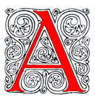 Illuminated initial A