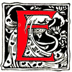 Thackeray's decorated initial E