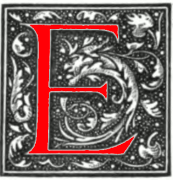 Decorated initial E