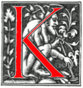 Decorated initial K