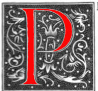Decorated initial p