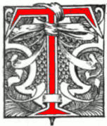 Thackeray's decorated initial T