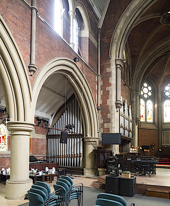 Interior of St Luke's, looking through to the north aisle
