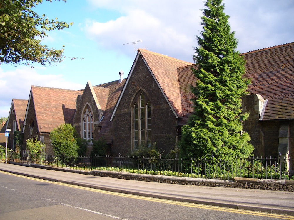 National Schools, towards the church