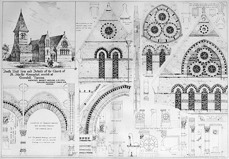 Plans for St John the Baptist, Harrow-on-the-Hill