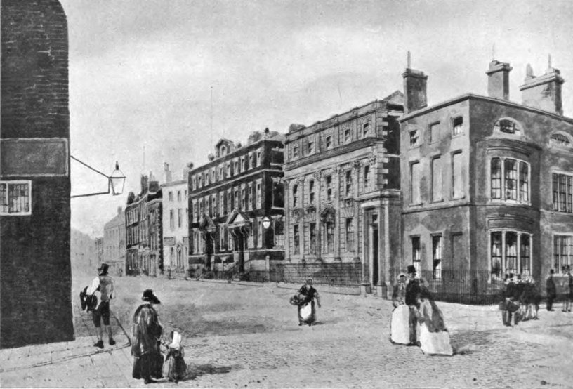 Hanover Street and the branch of the Bank of England, Liverpool